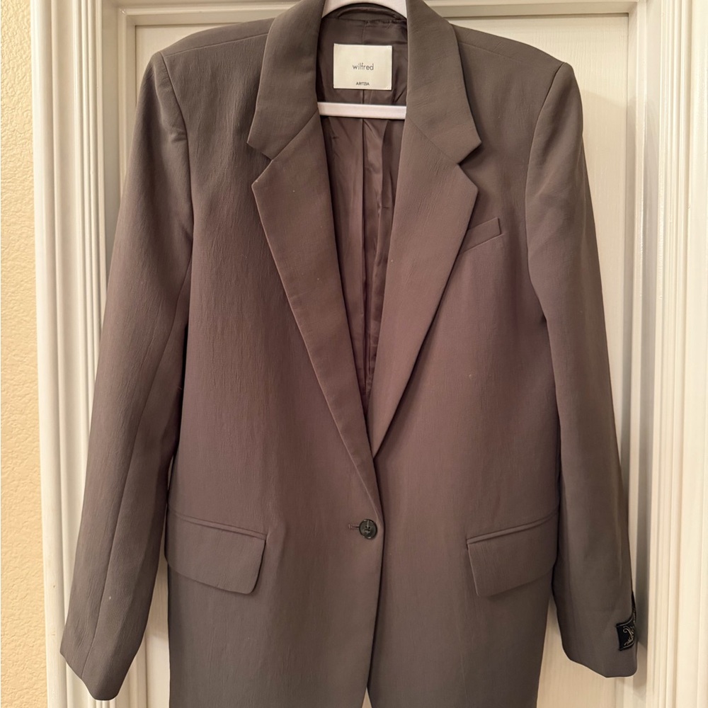 Aritzia Wilfred Women's Charcoal Blazer